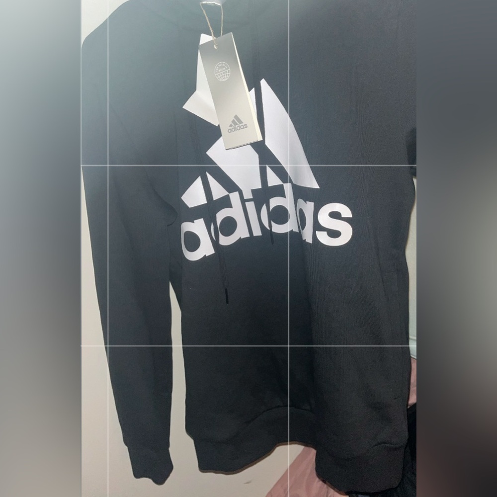 adidas Women's Essentials Big Logo Regular Fleece Hoodie -Black